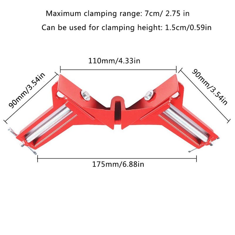CILEONBE Right Angle Clamp, 90 Degrees Corner Clamp, Picture Frame Holder, Glass Holder, DIY Woodworking Hand Tools - Image 4